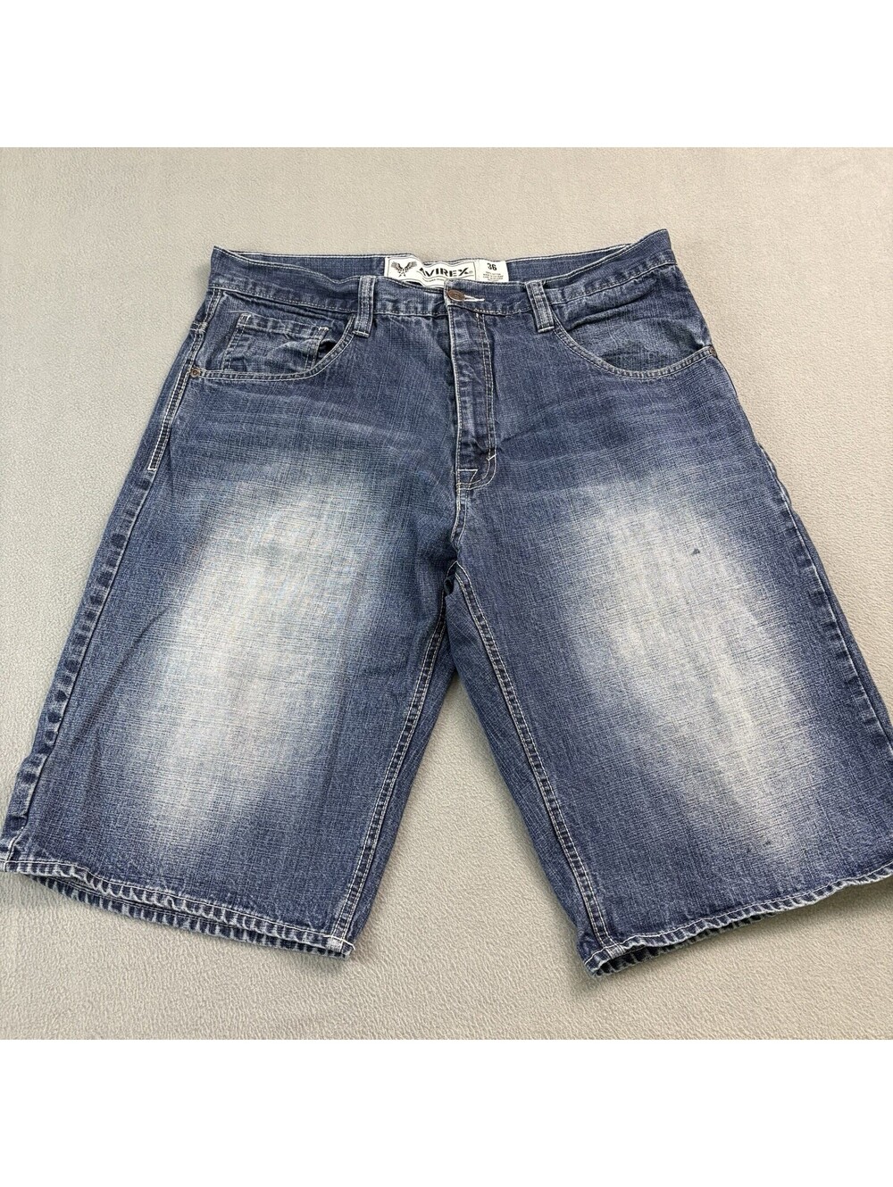 Vintage Y2K Avirex Denim Jean Shorts Size 36 (Fit 37 in.)